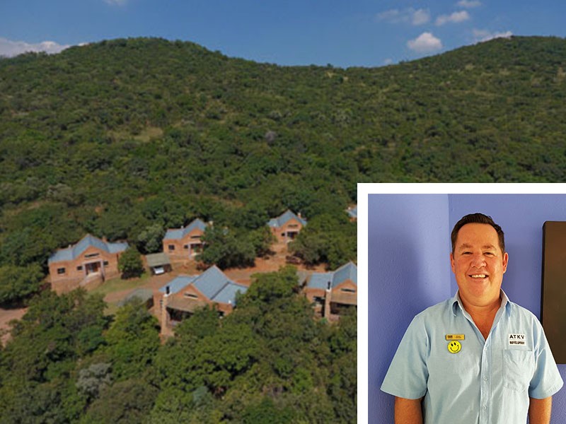 Drone view of ATKV Buffelspoort and image of Reyno Wepener
